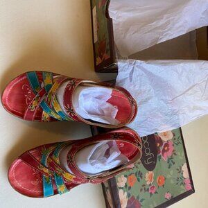 Floral Leather Sandals